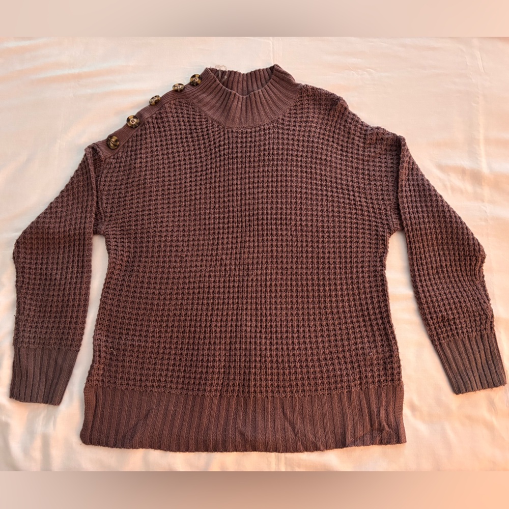 Light Purple Knit Sweater with Button Detail size 2X